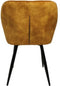 HSM Collection Eetkamerstoel Liverpool Velours/Metaal Goud Set van 2