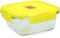 Hermetische Lunchtrommel Luminarc Pure Box Holy Geel Glas Vierkant 1,22 L (6 Stuks)