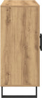 vidaXL - Dressoir - met - 3 - Deuren - Artisan - Eikenhout - 90x34x80 - cm - Gelaagd - Hout