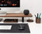 Oakywood Desk Shelf - Massief Walnoot / Zwart - Echt Hout Dual Monitor Standaard Beeldschermverhoger Clean Desk Ergonomisch Stijlvol