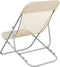 vidaXL - Strandstoelen - 2 - st - textileen - en - gepoedercoat - staal - crèmekleurig