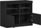 vidaXL - Dressoir - met - LED - Verlichting - Zwart - Eiken - 81x37x67 - cm