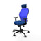 Piqueras y Crespo 1D036N2 - Bureaustoel - Hoofdsteun en verstelbare hoogte - Blauw