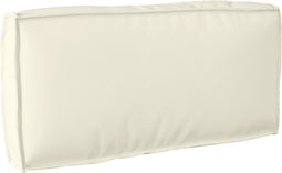 vidaXL - Kussen - voor - Rugleuning - Crème - 80x40x12 - cm - Oxford - Stof