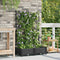 vidaXL - Tuinplanter - met - Trellis - 2 - stuks - Zwart - 80x40x125,5 - cm