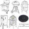 LANUCN BBQ Gasket Self Stick Smoker - Zelfklevende Roker Seal Strip - Hittebestendig tot 932°F - Zwart (15ft x 7/8'' x 1/8'')