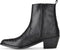 PS Poelman TARTOR - Enkellaarzen - Zwart leer met snake print - Zwart