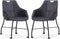 MX Sofa Eetkamerstoel Promise - Antraciet (set van 2 stoelen)