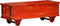 vidaXL - Opbergkist - 110x40x40 - cm - massief - acaciahout - rood
