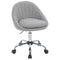 Woltu Bureaustoel Ergonomisch - Met Wielen, Draaibaar, Linnen Bekleding Grijs - Metalen Frame, 10 cm