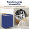 DARI. - Wasmand 3 vakken - 160L met 3 uitneembare zakken - blauw
