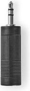Nedis Stereo-Audioadapter - 3,5 mm Male - 6,35 mm Female - Vernikkeld - Recht - ABS - Zwart - 10 Stuks - Polybag