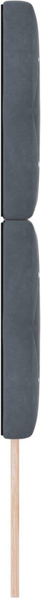 vidaXL - Hoofdbord - met - Kristallen - Knop - - - Gestoffeerd - Donkergrijs - 80 - cm - Fluweel