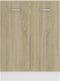 vidaXL - Onderkast - Lyon - 60x46x81,5 - cm - bewerkt - hout - sonoma - eikenkleurig