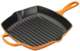Le Creuset Grillpan Signature - Gietijzer - 26 x 26 cm - Geëmailleerde Anti-aanbaklaag - Oranjerood