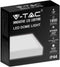 V-TAC VT-8630W-SQ LED Koepellampen - Vierkant - Wit Frame - IP44 - 30 Watt - 3000 Lumen - 6500K - 2 Jaar