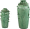 PTMD Saubaan Green Round Glazed Ceramic Vase Flowers L