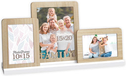 ZEP - Multi Houten Fotolijst Stigliano Bruin / Wit voor foto's 2x10x15 1x15x20 (45x24x7) - ZD993