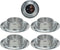 Excellent Houseware - Eierdopjes set van 4 stuks Ø 8.5cm - RVS Metaal