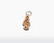 Berben Design Sleutelhanger G-Sleutel - Esdoorn/Noten - 6 x 1.5 x 0.6cm