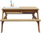 AXI Emily Zand & Water Picknicktafel met Speelkeuken wastafel Bruin - Incl. 17-delige accessoire-set