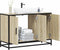 vidaXL - Wastafelkast - 90x33x60 - cm - bewerkt - hout - sonoma - eikenkleurig