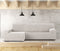 Hoes voor chaise longue met lange armleuning links Eysa JAZ Wit 180 x 120 x 360 cm