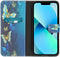 iMoshion Hoesje Geschikt voor iPhone 13 Hoesje Met Pasjeshouder - iMoshion Design Softcase Bookcase - Paars / Vlinders