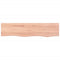 vidaXL - Wandschap - 80x20x4 - cm - behandeld - massief - eikenhout - lichtbruin