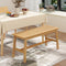 Coast Bamboe Eetkamerstoel - Handgeweven Rotan Zitting - 100 x 35 x 45 cm - Naturelkleur