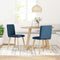 vidaXL - Eetkamerstoelen - 2 - st - stof - blauw