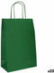 Papieren Zak Fama 31 x 11 x 42 cm Met handvatten Donkergroen 125 g/m² (25 Stuks)