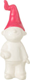 J-Line figuur Kabouter Staand - keramiek - wit/roze - small