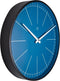 nXt - Wandklok - 40 cm - Plastic - Blauw - 'Ethan'