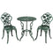 Coast 3-delige Bistroset Gietaluminium - 2 Stoelen 1 Tafel - groen