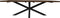 Rechthoekige eettafel tuin - 220x100x76 - Naturel/zwart - Teak/metaal