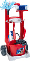 Klein Toys Vileda - schoonmaaktrolley - incl. vloerwisser emmer bezem stoffer en blik - rood blauw