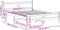 vidaXL - Bedframe - zonder - matras - massief - grenenhout - 140x200 - cm