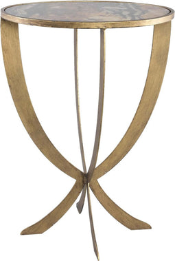 PTMD Laiko Ronde Bijzettafel Ster - H62 x Ø45 cm - Metaal - Bruin