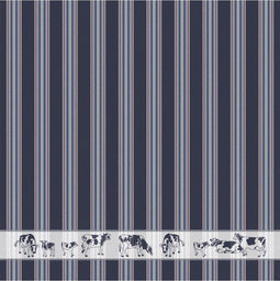 DDDDD Friesian - Theedoek - Set van 6 - Katoen - Gestreept - Blauw (6 stuks)