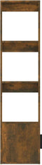 vidaXL - Dressoir - 80x30x119,5 - cm - bewerkt - hout - gerookt - eikenkleurig