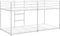 vidaXL - Stapelbed - zonder - matras - 80x200 - cm - staal - wit