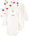 Petit Bateau - Set van 3 Rompertjes - Ribstof - Maat 80 (set van 3)
