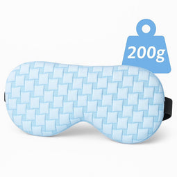 Ella Verzwaarde Slaapmasker - Oogmasker met verkoelende stof en velvet - Verstelbaar lichtblauw