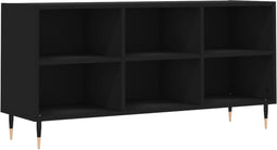 vidaXL - Tv-meubel - 103,5x30x50 - cm - bewerkt - hout - zwart
