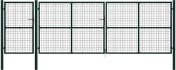 vidaXL - Poort - 500x150 - cm - staal - groen