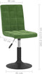 vidaXL - Eetkamerstoelen - draaibaar - 2 - st - fluweel - donkergroen