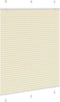 vidaXL - Plissé - rolgordijn - 105x100cm - stofbreedte - 104,4cm - polyester - crème