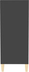 vidaXL - Dressoir - 57x35x90 - cm - bewerkt - hout - grijs