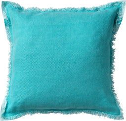 Dutch Decor BURTO - Kussenhoes van gewassen katoen Antigua Sand 45x45 cm - blauw - met rits